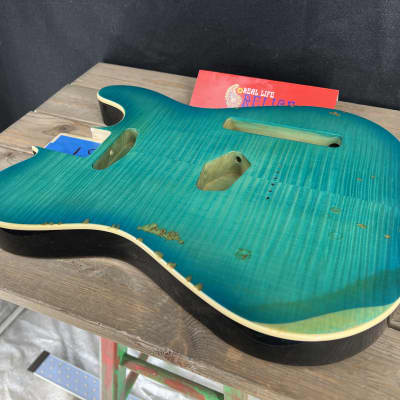 Real Life Relics Tele® Body Top Bound Aged Caribbean Blue Burst image 5
