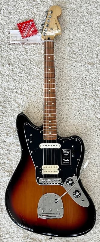 Fender Player Jaguar Electric Guitar, Pau Ferro Fretboard, 3 Tone Sunburst -Demo image 1