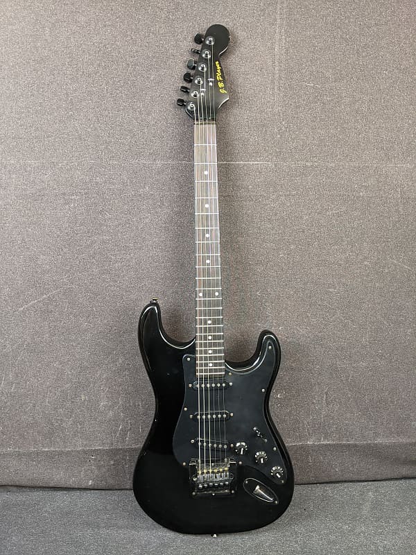 JB Player "Super Strat" Black Electric Guitar W/ Set Neck & | Reverb