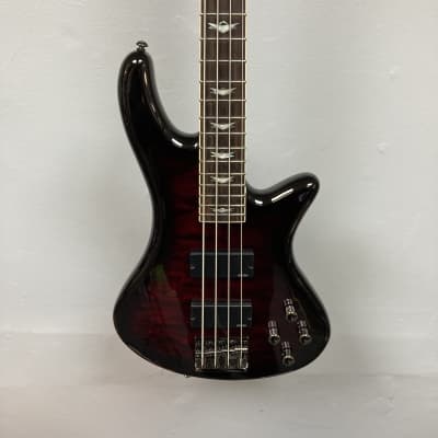 Schecter Stiletto Extreme 4 Black Cherry Bass Guitar image 1