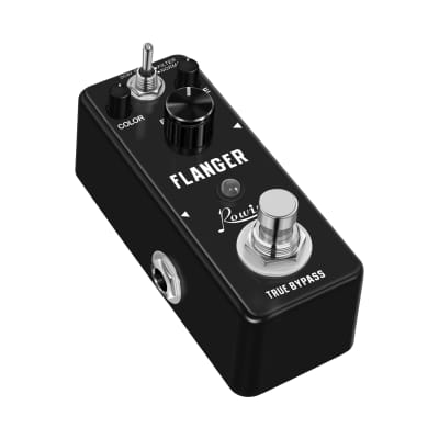 Rowin Classic Analog Flanger Guitar Effect Pedal with Special Vibration Rumbling Noise Effect Black image 2
