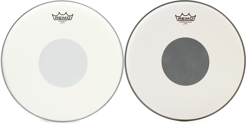 Remo Emperor X Coated Drumhead - 14 inch - with Black Dot  Bundle with Remo Controlled Sound Coated Drumhead - 14 inch - with Black Dot image 1