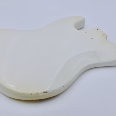 BloomDoom Nitro Lacquer Aged Relic Olympic White J-Style Bass Vintage Custom Guitar Body image 13