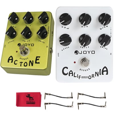 JOYO JF-15 California Sound Dist. & JF-13 AC Tone Pedals w/ Cables, Cloth for sale