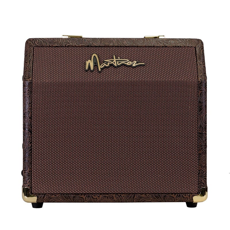 Martinez Retro-Style 15 Watt Acoustic Guitar Amplifier with Chorus (Paisley Brown) image 1