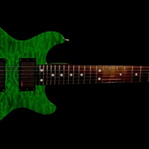 Spalding Guitar Technology Custom 2001 Green Flame.  Hand Built.  One Off. Orphaned. Rare. image 4
