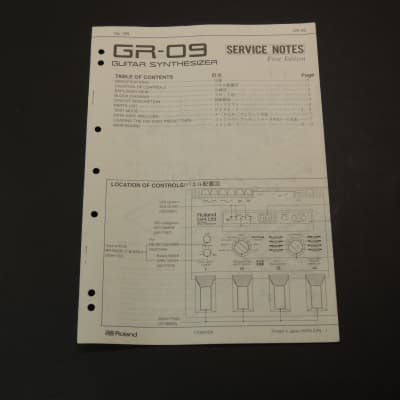 Roland GR-09 Service Notes [Three Wave Music]