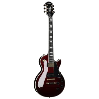 Epiphone Jerry Cantrell Wino Les Paul Custom Electric Guitar (with Case), Wine Red image 4