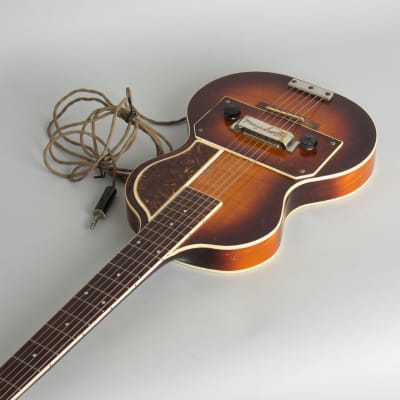 Slingerland  Songster Model 401 Solid Body Electric Guitar,  c. 1936, ser. #152, chipboard case. image 7