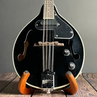 Stagg M50E A-Style Mandolin with Pickup- Black for sale