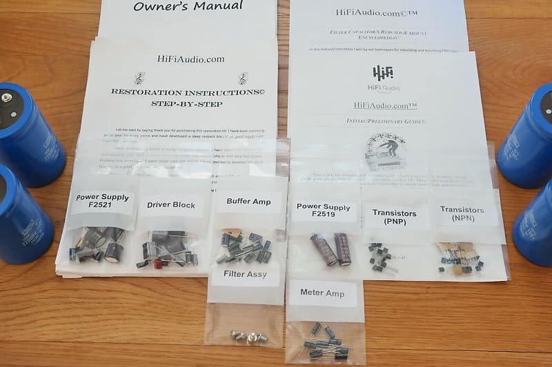 Sansui BA-5000 restoration kit filter capacitor repair rebuild fix  			