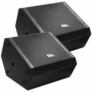 Seismic Audio SAX-15M-PAIR Compact Passive 1x15" 300w 2-Way Titanium Horn Speakers (Pair)