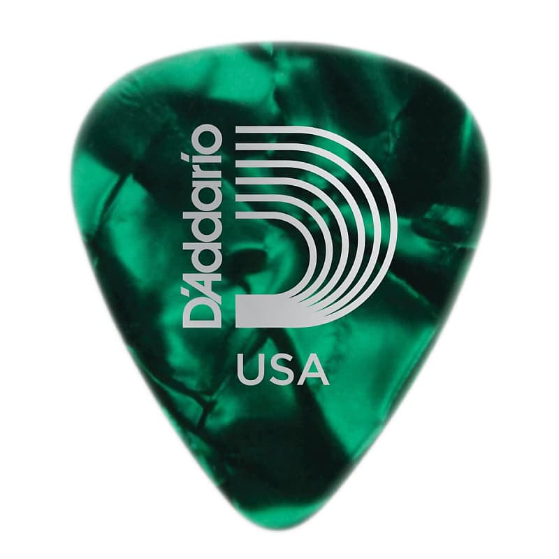 Planet Waves Green Pearl Celluloid Guitar Picks, 10 pack, Heavy image 1