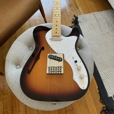 Fender Telecaster Thinline with Maple Fretboard 2014 - 3-Color Sunburst (MIM) image 2