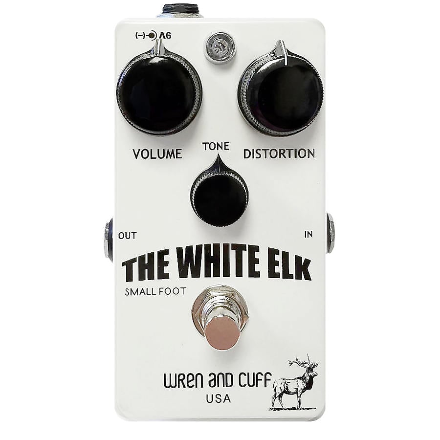 Wren and Cuff White Elk Small Foot Fuzz Effects Pedal