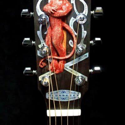 Blueberry Handmade Acoustic Guitar Grand Concert - Robert Johnson Motif for sale