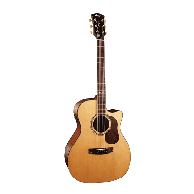 Cort Gold Series A6 Solid Sitka Spruce/Mahogany Auditorium Cutaway with Electronics Natural Glossy