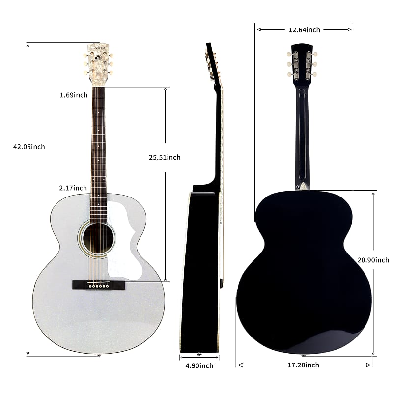 Nathan 41" Solid Spruce Top Acoustic Guitar Mahogany Back