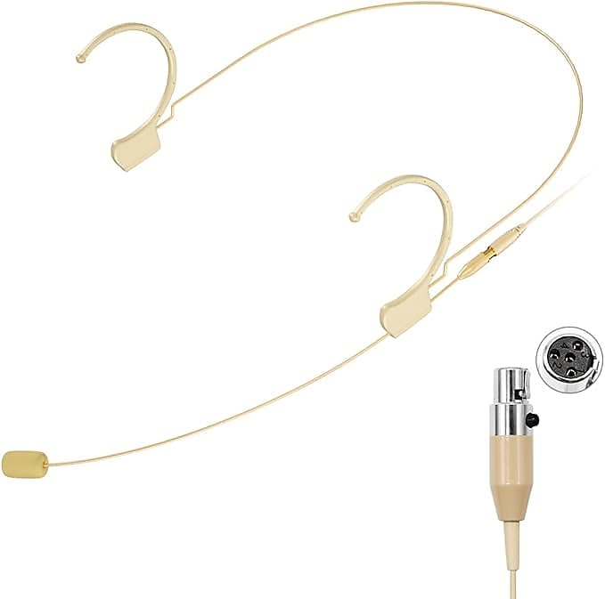 Headset/Headworn Microphone Professional Earset Over Ear Hanging Condenser Mic Compatible with Shure Wireless System Bodypack Transmitter, Ideal for Performance, Theater, Lecture image 1
