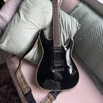 Schecter Blackjack EX Baritone 2009 Black Card Inlays Rare w Schecter Blackjack EX Baritone 2009 Black Card Inlays Rare w