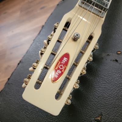 Mel-O-Bar 10 String Slide Guitar Patent Pending Early 1966 Pot Codes White All Original & RARE image 13