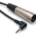 Hosa XVM-110M Right-Angle 3.5 mm TRS to XLR3M Microphone Cable, 10 feet