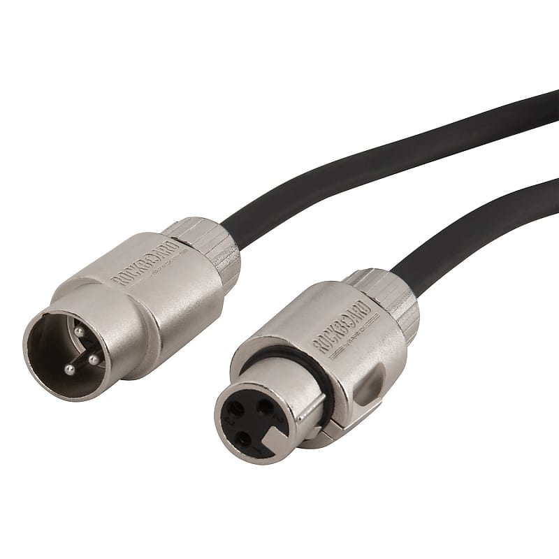 Rockboard RBO CAB F XLR 30 BK Flat XLR Cable, 30 cm / 12