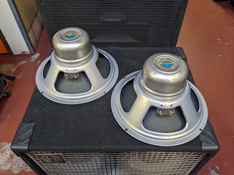 Matched Pair! 1960s Celestion/Vox  Silver Bell Alnico Magnet 12" Guitar Speakers - Look Fantastic - Sound Great! image 1