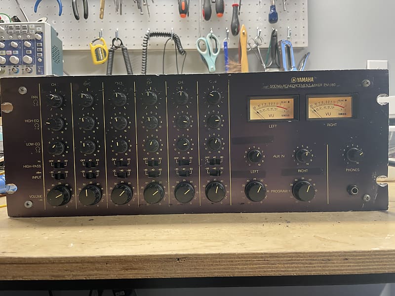 Modded Yamaha PM180 Mixer Six Preamps Direct Outputs Reverb