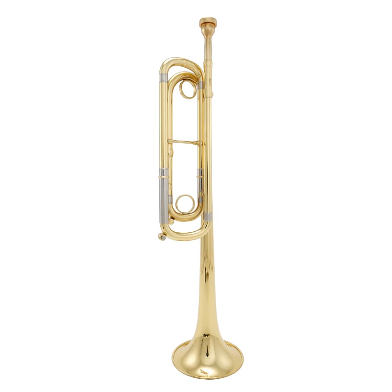 Brass C Bugle Call Gold-Plated Trumpet Cavalry Horn with