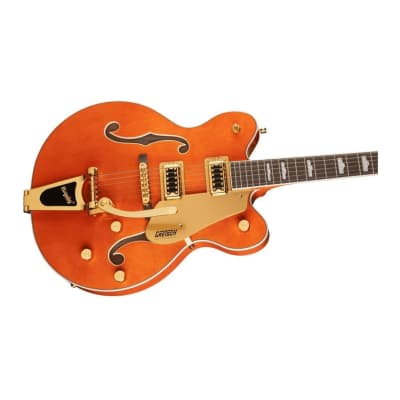 Gretsch G5422TG Electromatic Classic Hollow Body Double-Cut 6-String Electric Guitar with 12-Inch-Radius Laurel Fingerboard, Bigsby and Gold Hardware (Right-Handed, Orange Stain) image 3