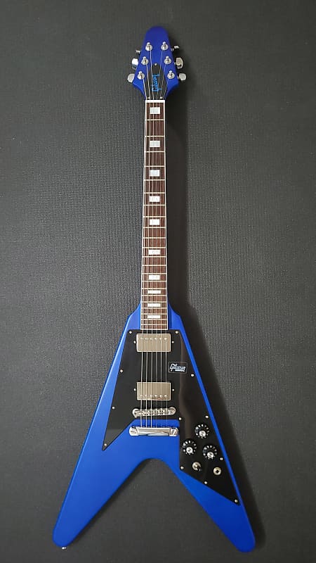 2018 Gibson Custom Shop 70's Flying V Block Inlays Blue Mist