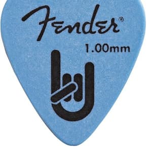 Fender Rock-On Touring Picks, 351 Shape, Heavy 1 MM, Blue, 12 Count 2016