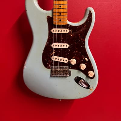 Fender Stratocaster Custom Shop '57 Relic Daphne Blue Matching Headstock del 2011 image 3