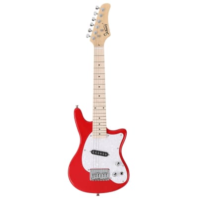 Glarry 30inch Mini KidsElectric Guitar Maple Fingerboard w/5W Amplifier Red image 7