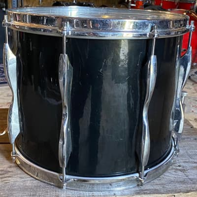 Rose Morris  Made in England 11.5x14" Marching Snare Drum / Black Wrap/ Fair Condition image 5