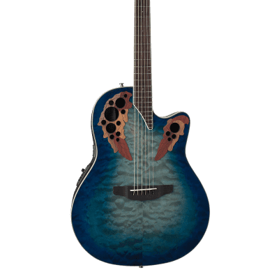 Ovation CE48P-RG Celebrity Collection Elite Exotic Super Shallow 6-String Acoustic-Electric Guitar image 6