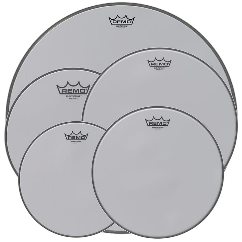 Remo Silentstroke ProPack Drumheads, White, 10, 12, 14, 16, Reverb