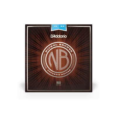 D'Addario NB1253 Nickel Bronze Acoustic Guitar String Set Light 12-53