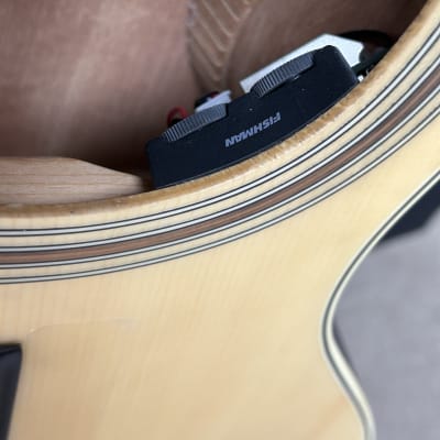 Warwick RockBass Alien Standard 4 String Left Handed Fretless w/Lines Acoustic Electric Bass - Natural image 4