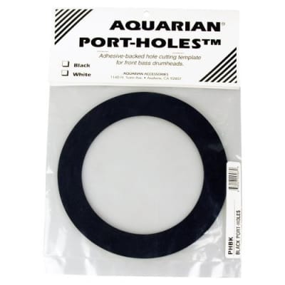 Aquarian Black Port-Holes Adhesive-Backed Hole Cutting Template