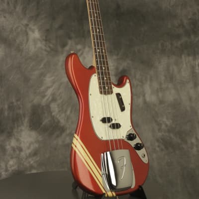 original 1971 Fender MUSTANG BASS Competition Red w/MATCHING HEADSTOCK!!! image 7