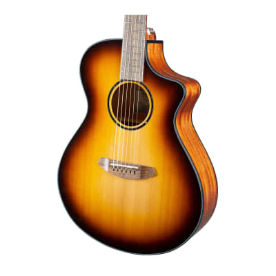 Breedlove Discovery S Concert Edgeburst CE Red Cedar African Mahogany Soft Cutaway 6-String Acoustic Electric Guitar with Slim Neck and Pinless Bridge (Right-Handed, Natural Gloss) image 6