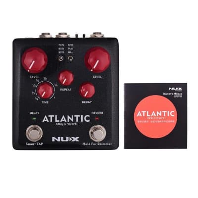 NUX Atlantic Reverb Delay Guitar Pedal Multi Effects 3 Delay Plate Reverb Shimmer Effect Stereo Soun image 3