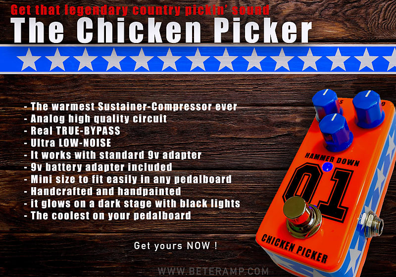 Beteramp Chicken Picker - Sustainer Compressor guitar pedal 2020 image 1