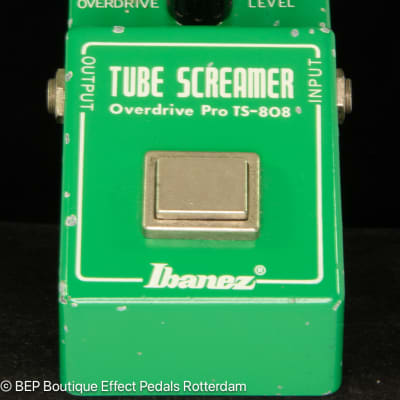 Ibanez TS-808 Tube Screamer with Texas Instruments RC4558P op amp 1981 with "R" Logo and Lock on Nut s/n 108665 Japan image 8