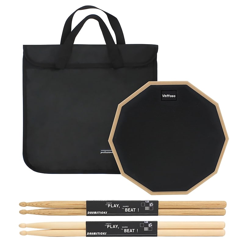 12 Inch Practice Drum Pad And Sticks, Beginner Snare Drum Pad Reverb