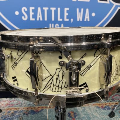 Ludwig & Ludwig - 14x5" (cut down)Top Hat and Cane Snare Drum 1940-1941 image 8