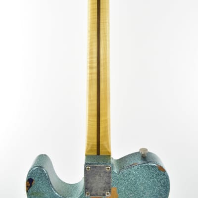 Maybach Custom Shop Teleman Masterbuild by Nick Page Heavy Relic 2021 Turquoise Sparkle 4/4 3289gr image 12