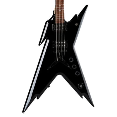 Dean Razorback 7 255 7-string Black and Metallic White | Reverb